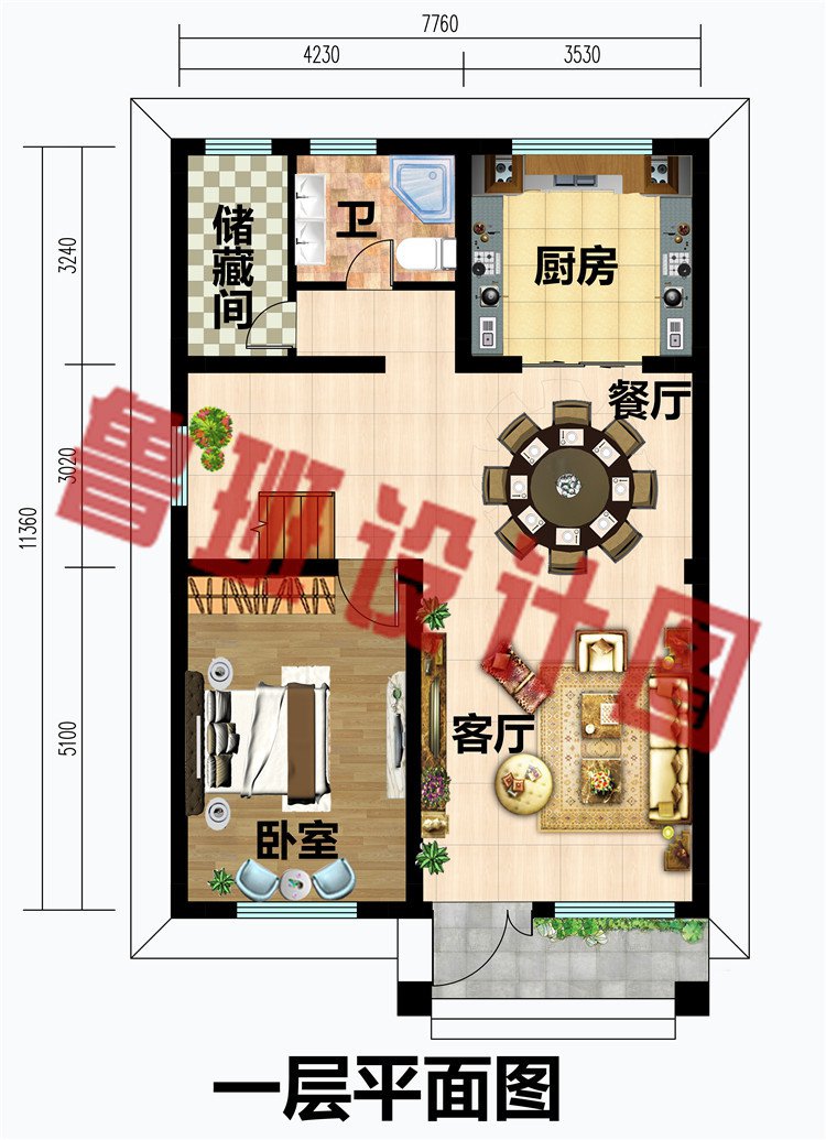 造价17万-23万农村自建别墅设计图