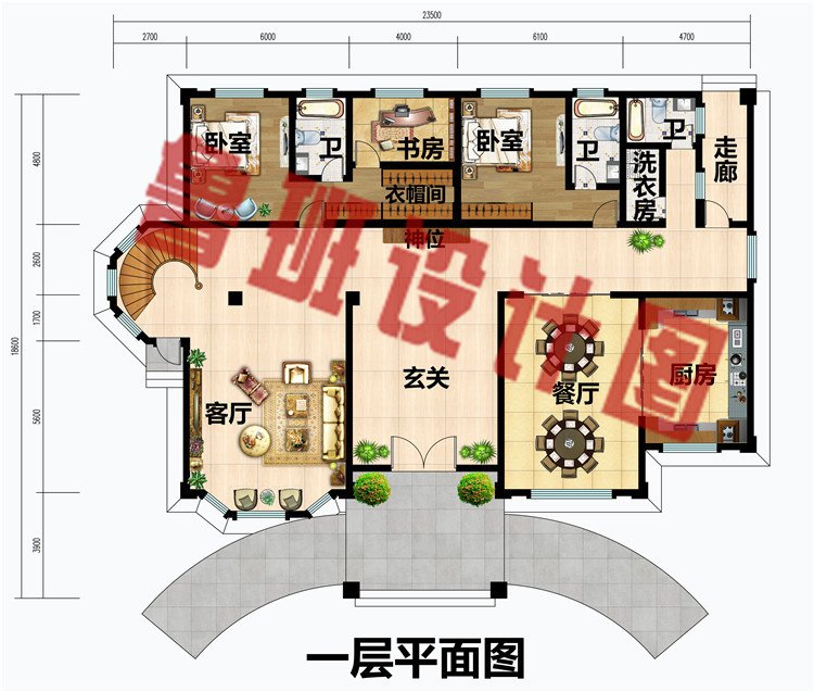 100万左右农村三层别墅设计图