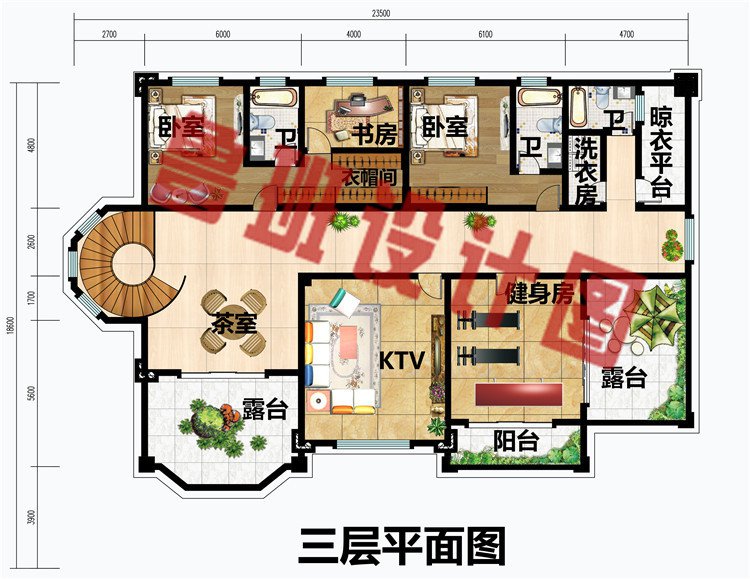 100万左右农村三层别墅设计图