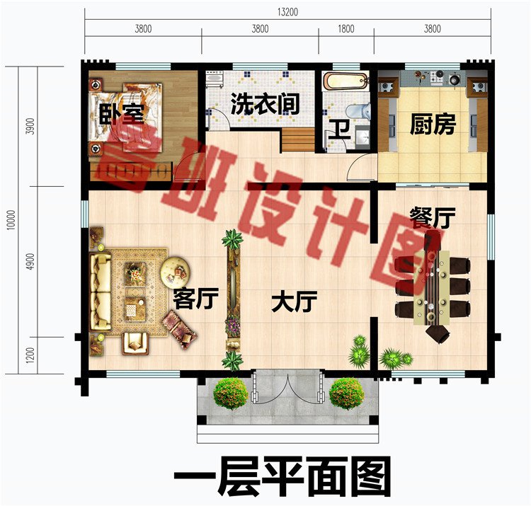 10×11米农村现代三层别墅设计图