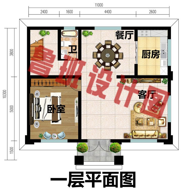 100-110平米农村三层自建小洋楼房设计施工图