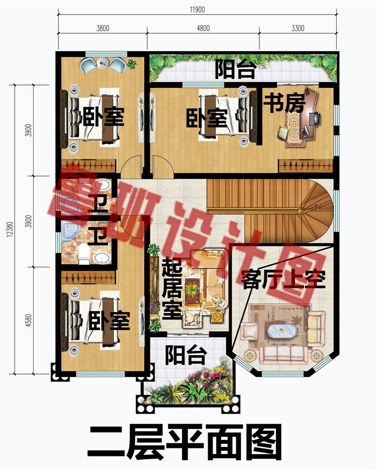 新农村三层欧式自建房屋别墅设计图