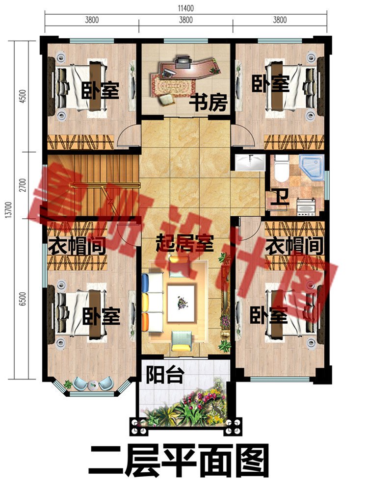 占地160平三层简欧别墅自建房设计图