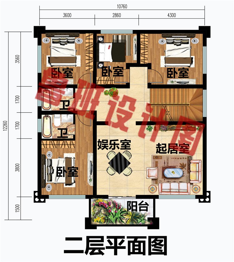 带大露台的三层欧式别墅设计图