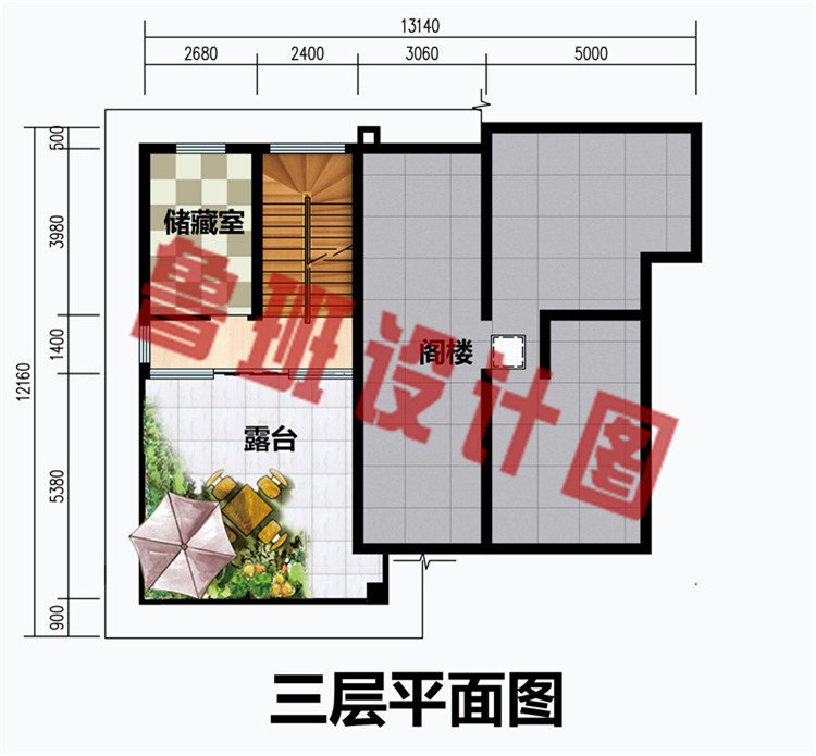 二层半新中式别墅设计图阁楼图