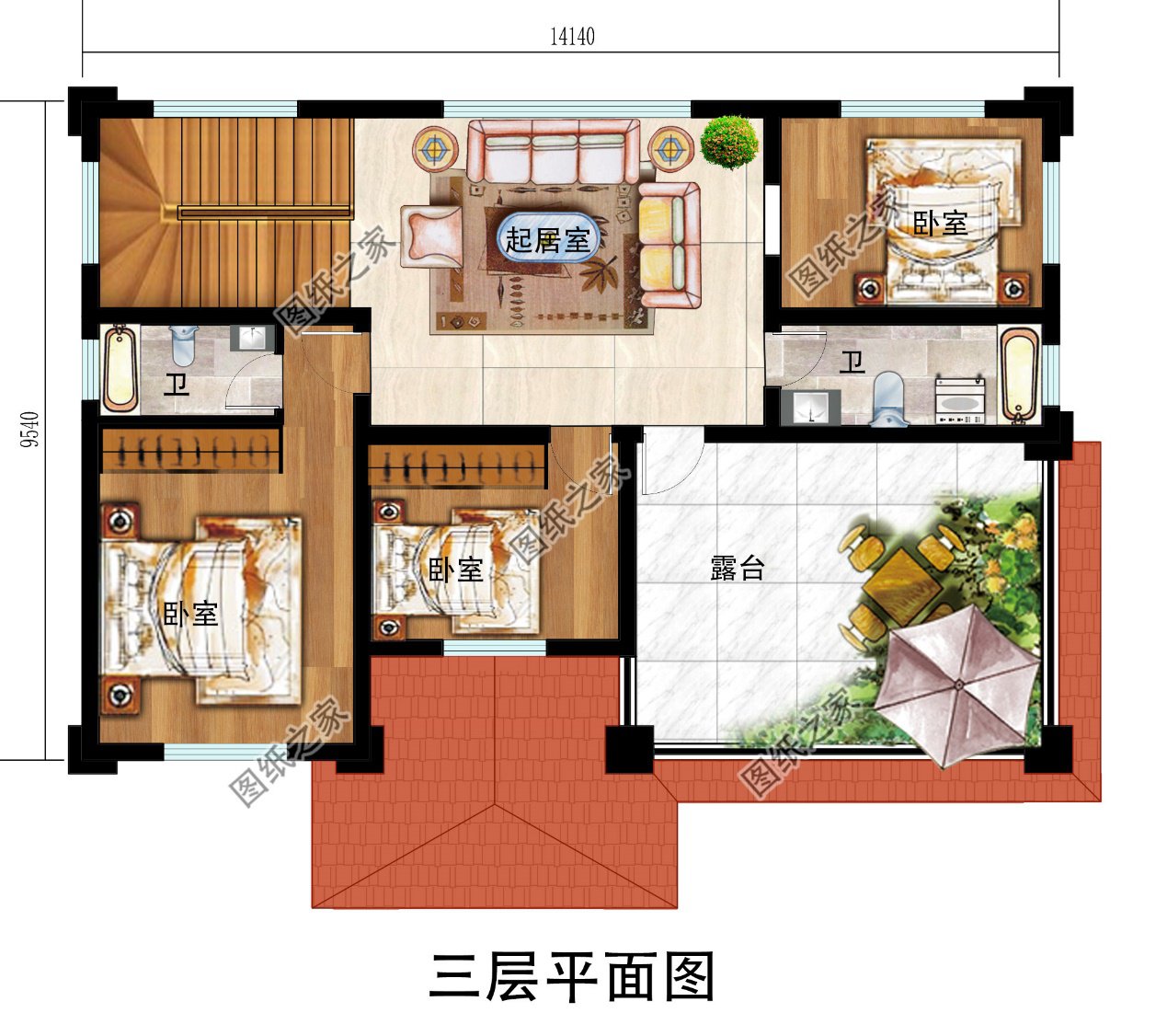 12乘12米的房子设计图,12米x12米房屋格局 - 伤感说说吧