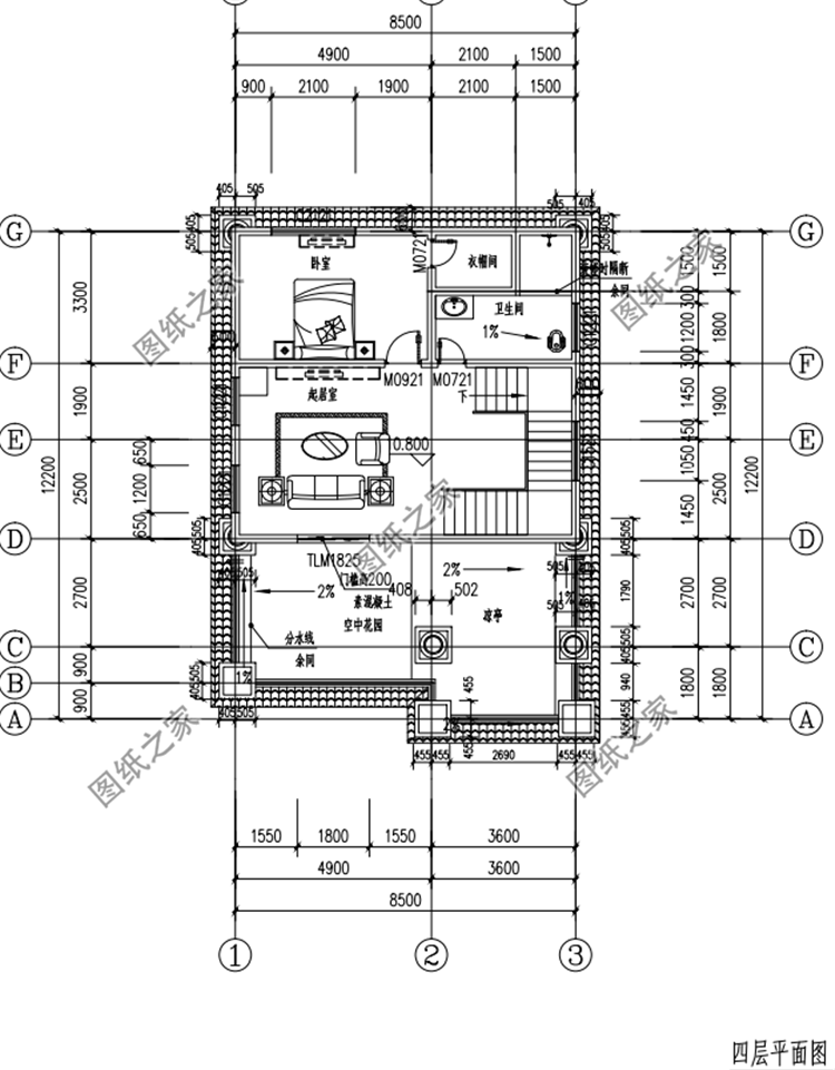 四层户型图