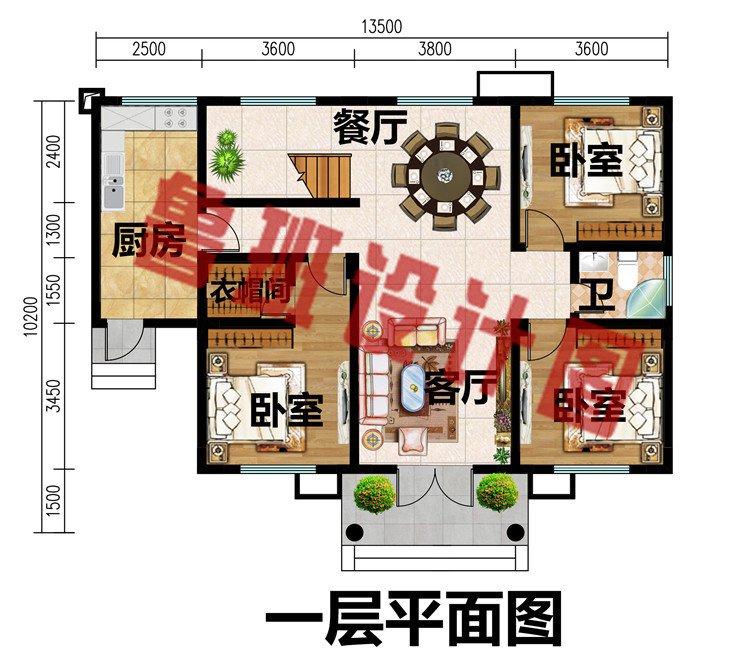 110平简单的二层住宅楼设计图