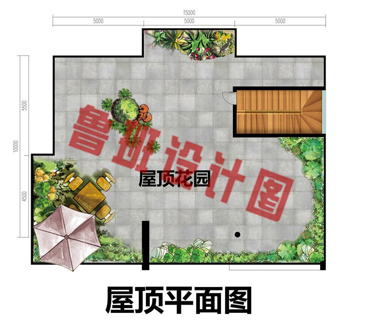 新款超现代平屋顶简约风格二层自建房设计图