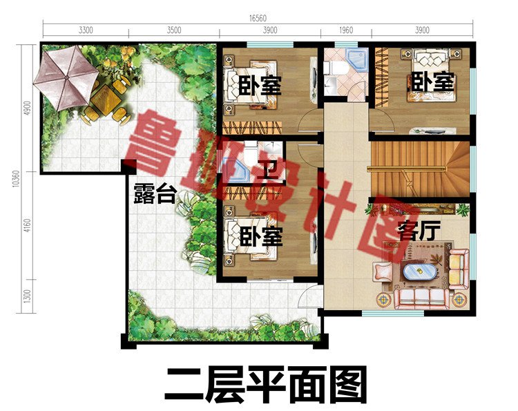 新款现代二层小别墅设计图
