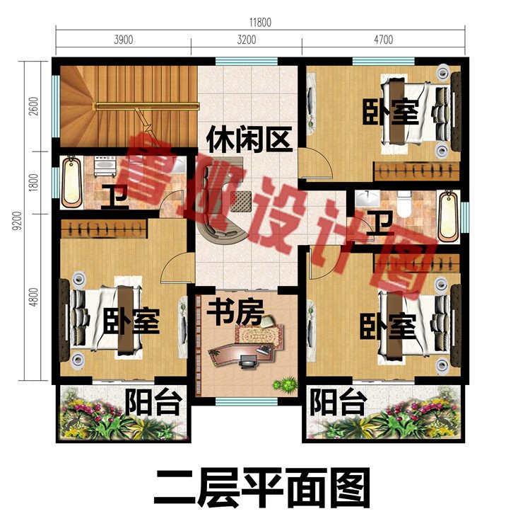 实用简单农村二层楼别墅设计图