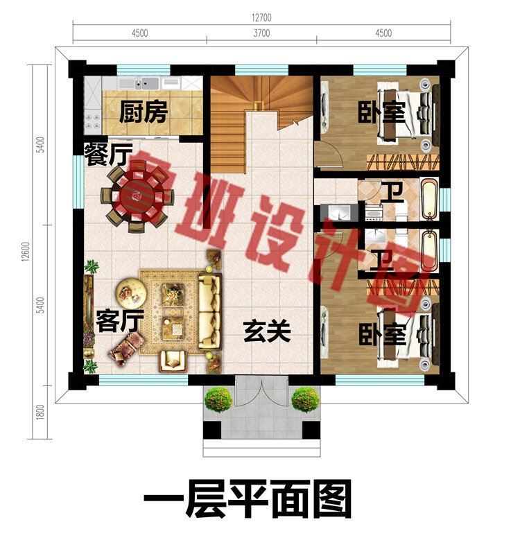 清新脱俗二层小别墅设计图