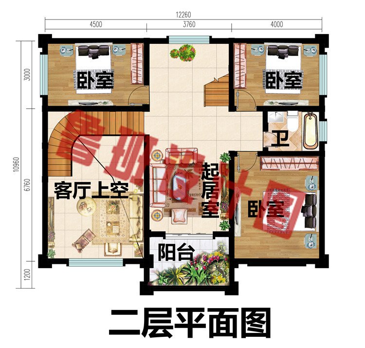 120平方米带地下室三层复式别墅自建房设计图