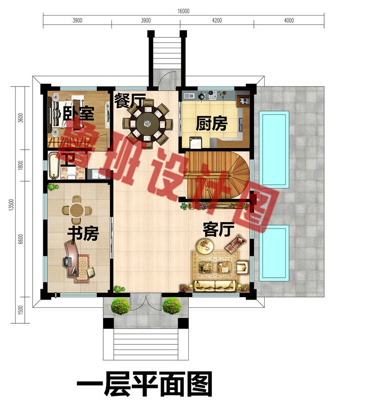 带地下室的三层简欧框架别墅设计图