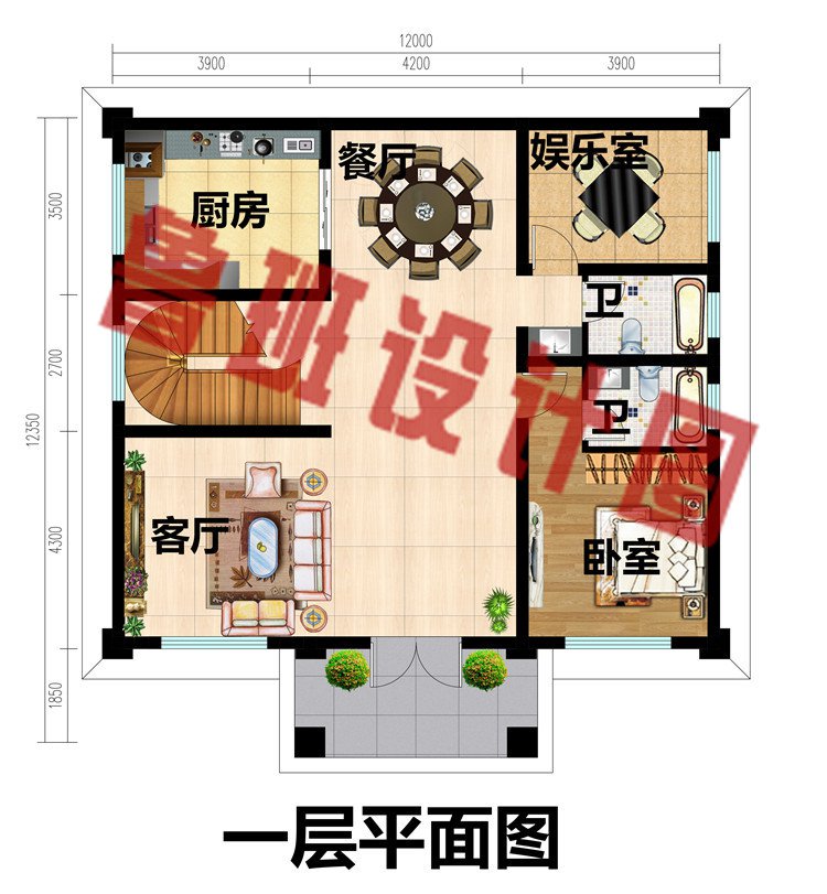 清新典雅的三层欧式自建别墅图