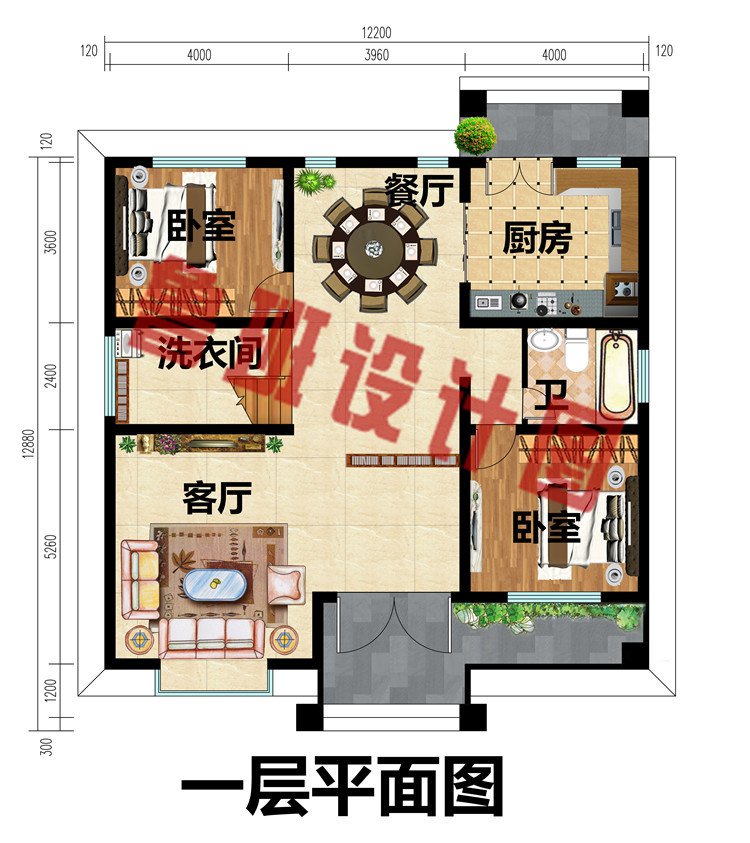 新中式三层楼房设计