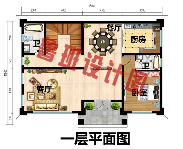 现代实用型新农村三层房屋