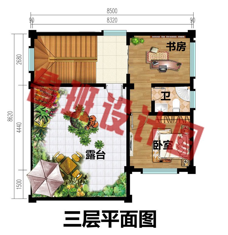 新型农村三层自建房屋设计