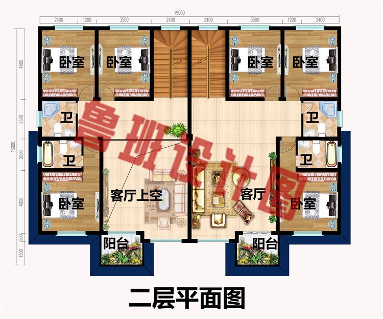 乡村兄弟三层双拼自建房屋