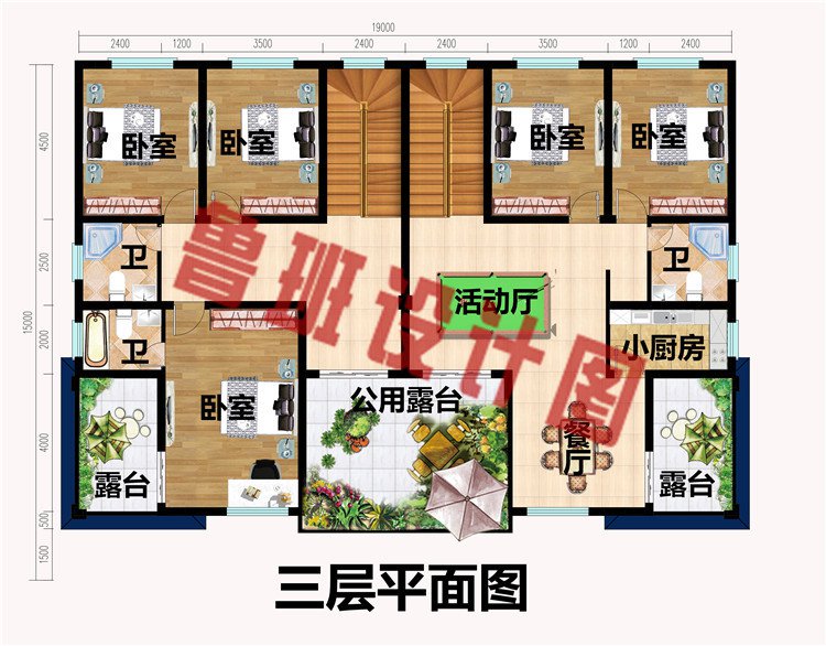 乡村兄弟三层双拼自建房屋