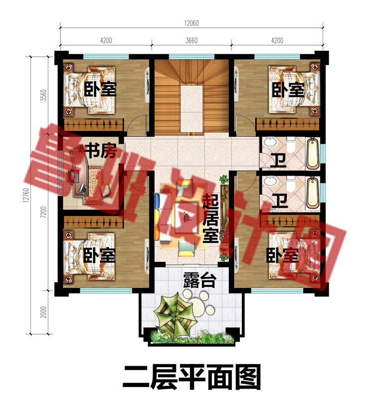 12X12米农村自建二层楼