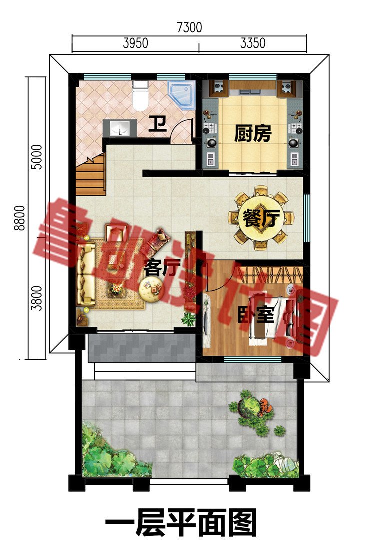 现代风小户型三层别墅设计图