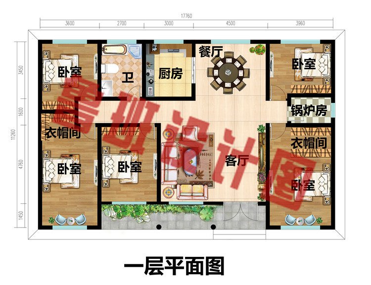新中式一层别墅设计图纸