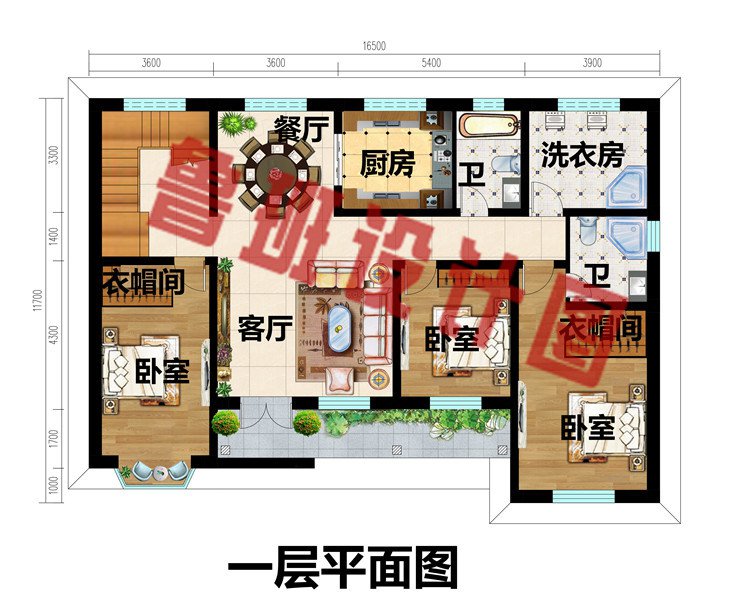 一层实用自建别墅设计图