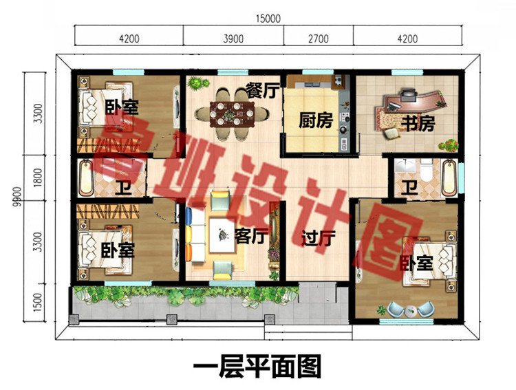 乡下建房一层户型图