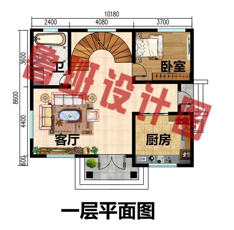 小户型三层平屋顶别墅设计图