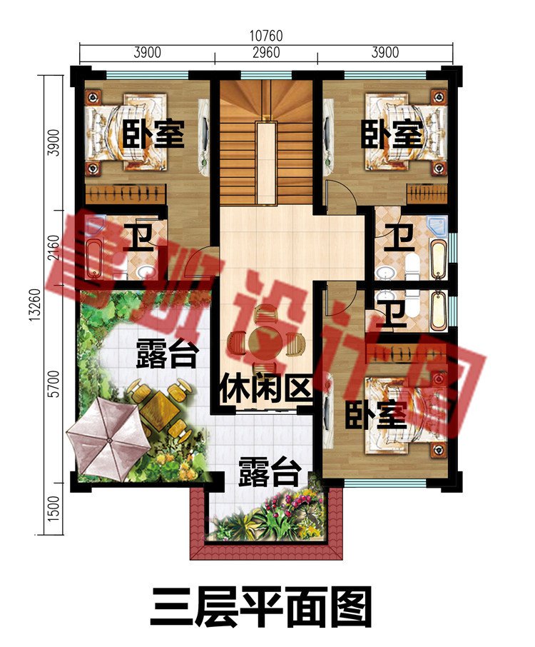 新款三层别墅外观图