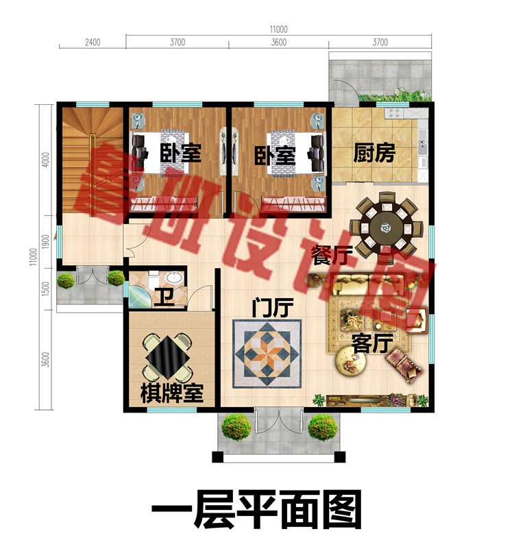 新中式四层独栋房屋设计图