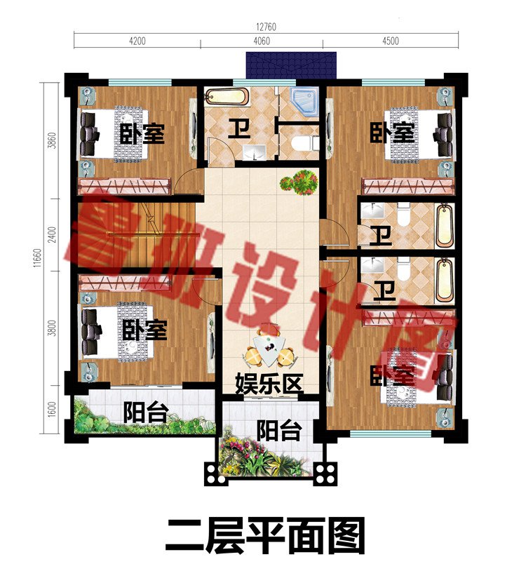 新农村自建四层别墅设计图