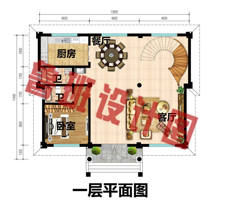 四层巴洛克别墅设计图一层平面图