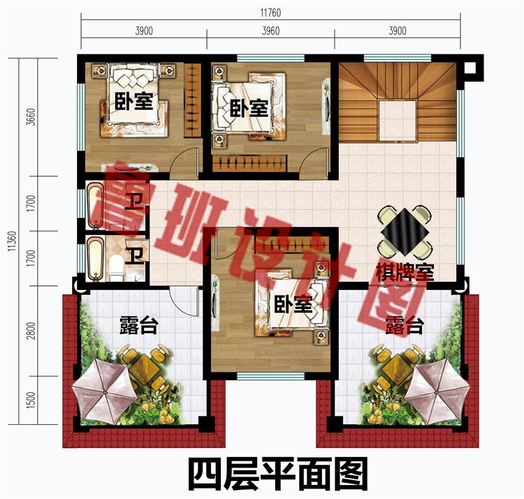 农村四层霸气别墅设计图四层