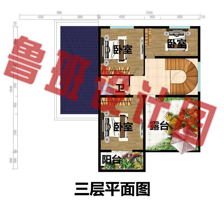 挑空客厅欧式三层自建房