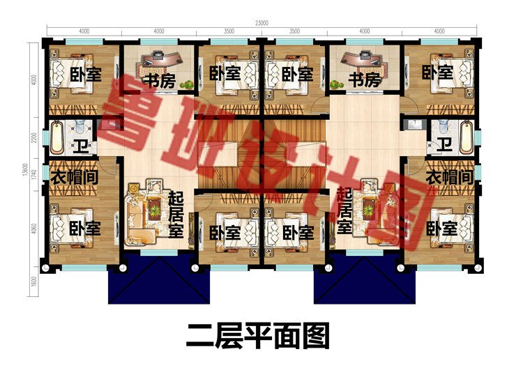 新款大气三层双拼自建别墅设