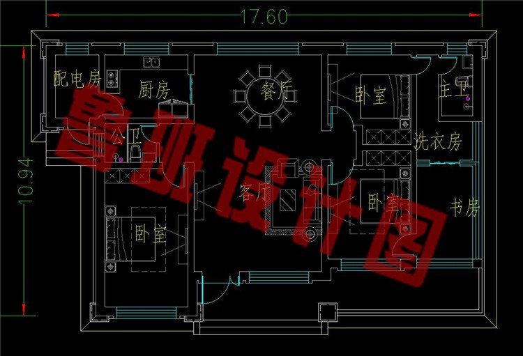 居家养老一层别墅设计图平面图