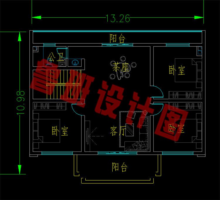 带院子的两层小别墅二层