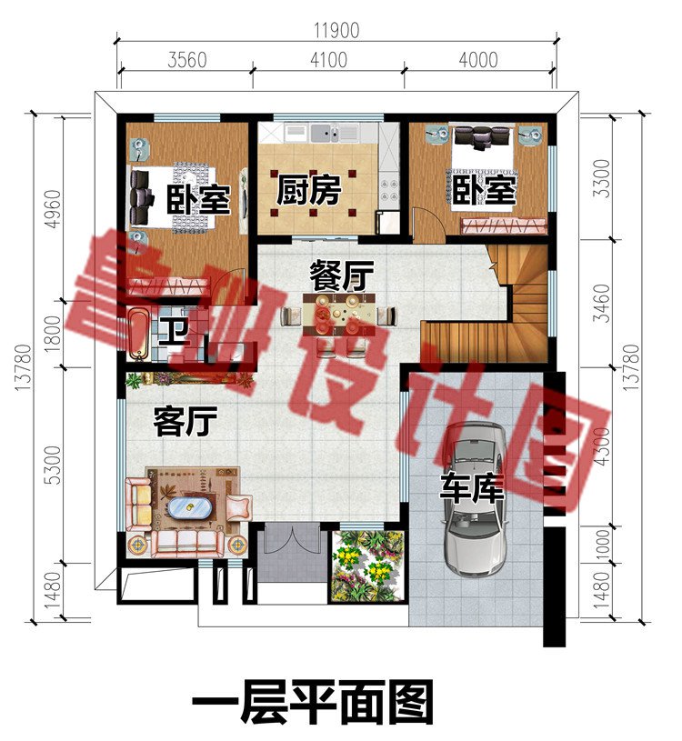 二层气质现代小洋楼设计图