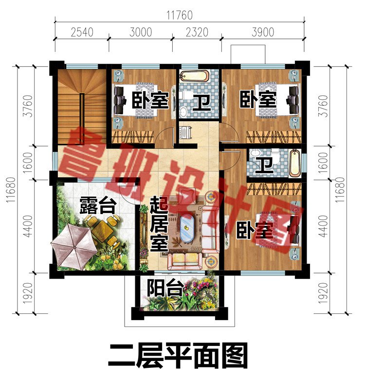 实用型二层别墅设计方案二层