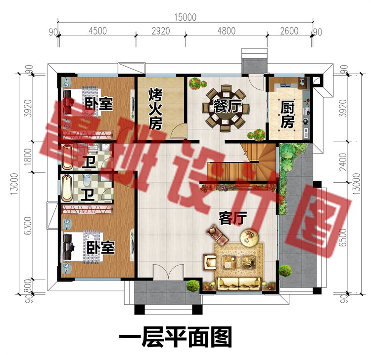 最新款四间二层别墅设计图