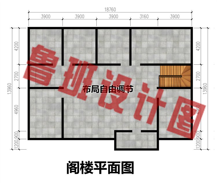 四开间的二层别墅设计图