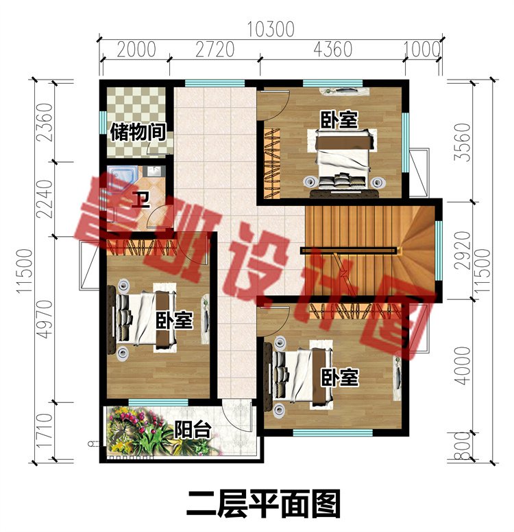 三层现代时尚风别墅二层