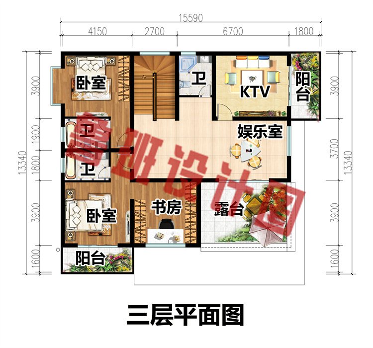 现代风三层别墅设计图4