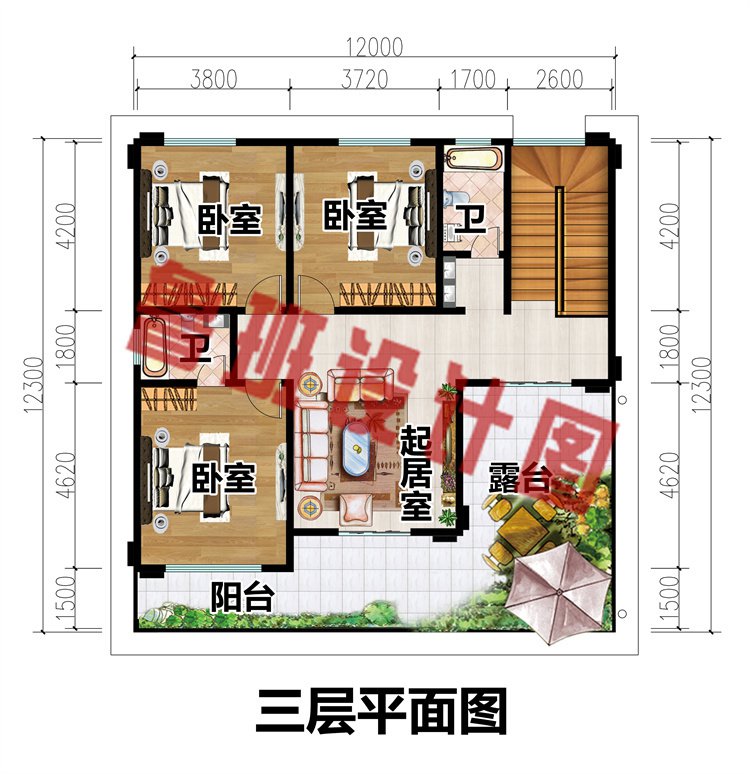 现代风三层设计图4