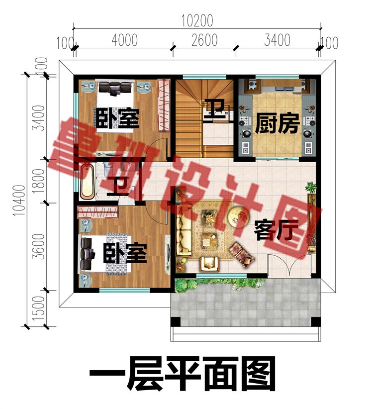 88平农村二层别墅2