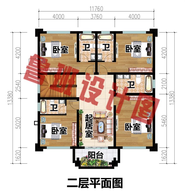 对称设计二层欧式别墅3