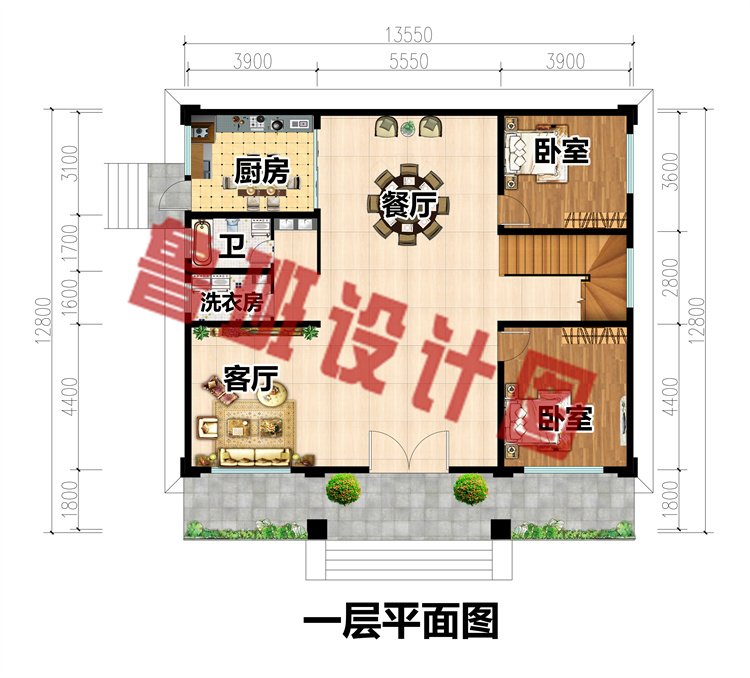 二层农村小别墅自建房设计图1