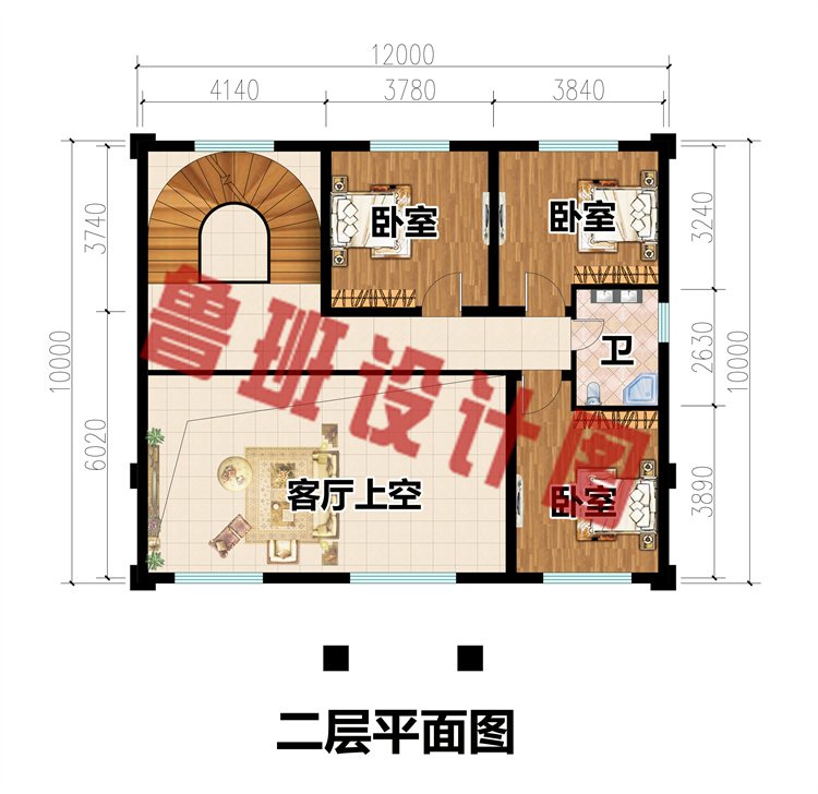 对称新中式自建房3